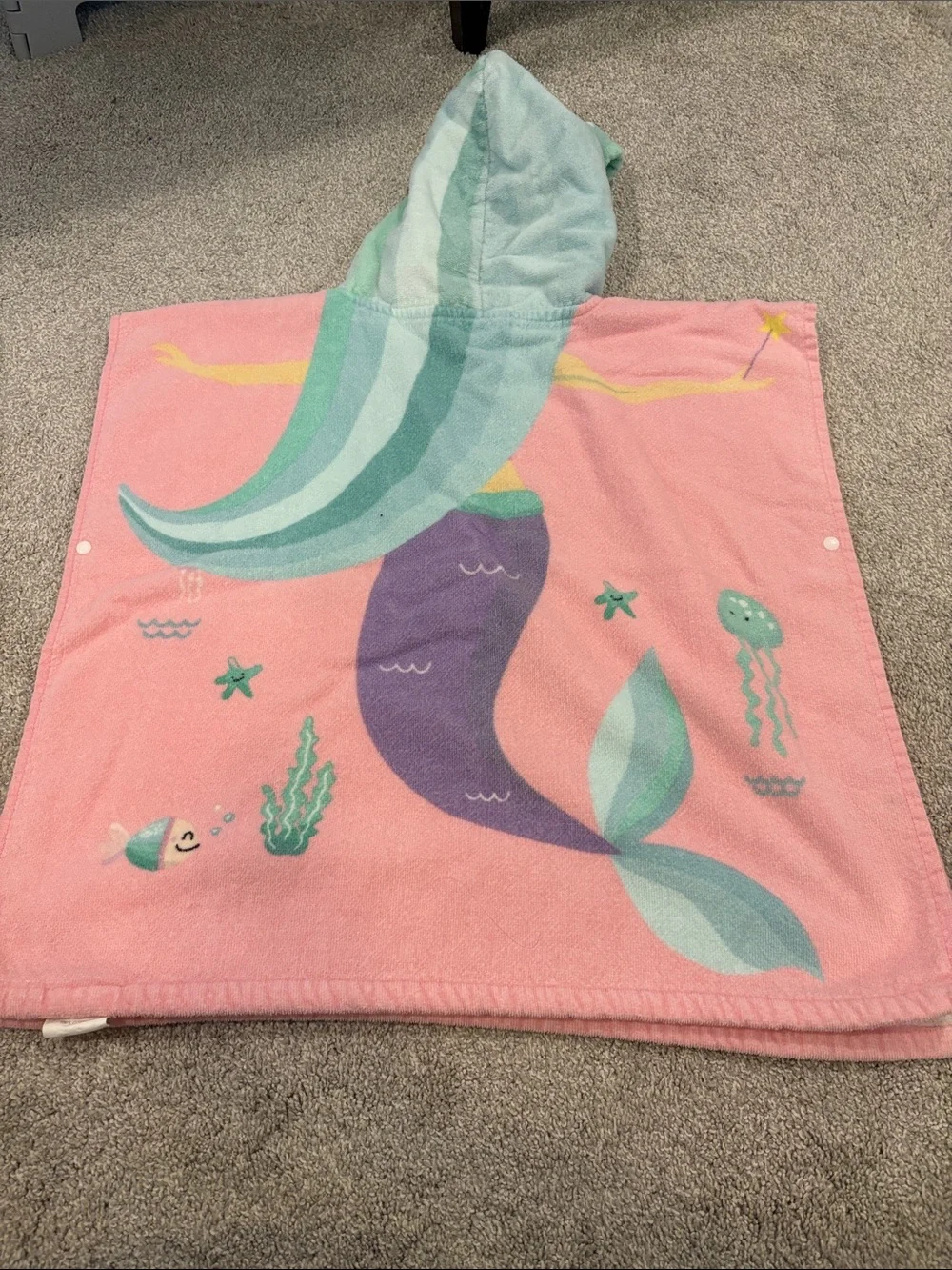 Huntington Home toddler girls hooded mermaid towel